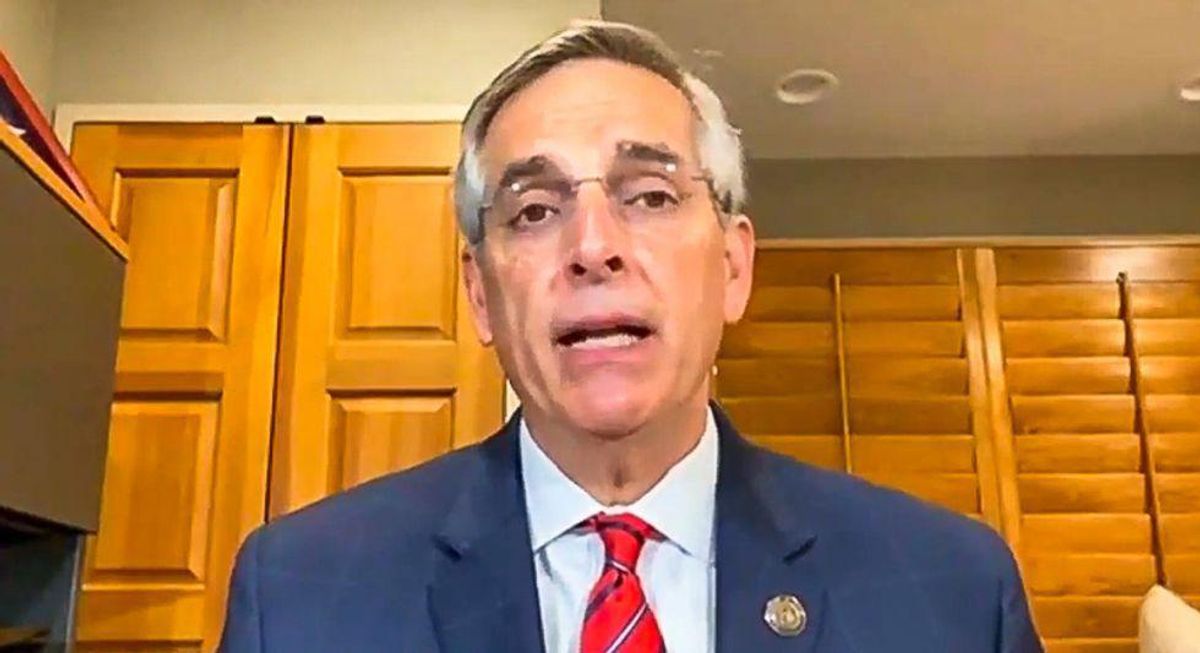 Georgia secretary of state attacked by Trump decries 'huge disinformation campaign' over 2020 election