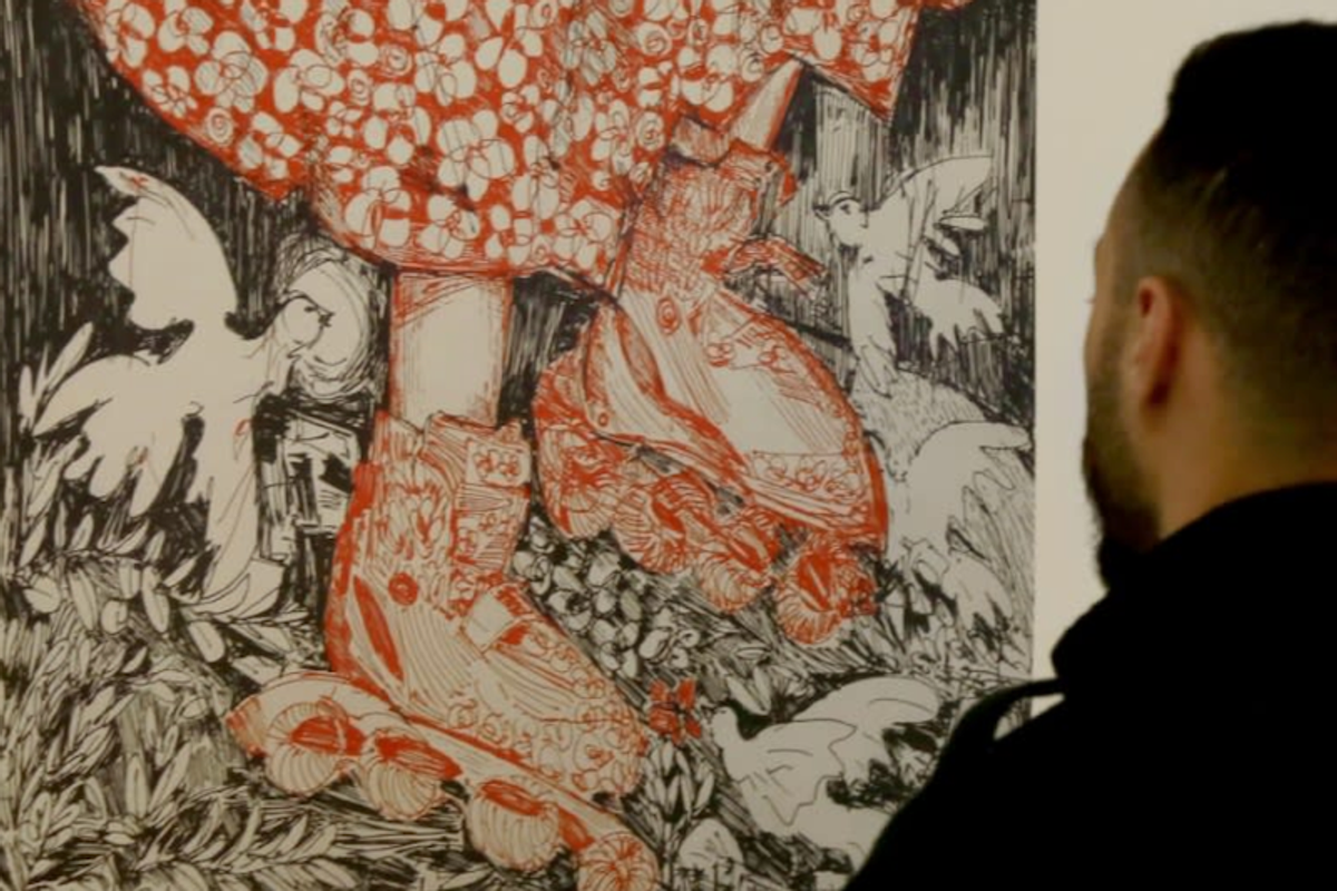 Portraits of pain: smuggled Palestinian art shows trauma of Gaza