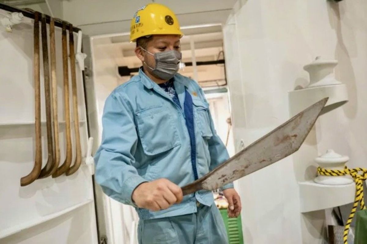 WiFi, drones and sharp blades on Japan's whaling mothership