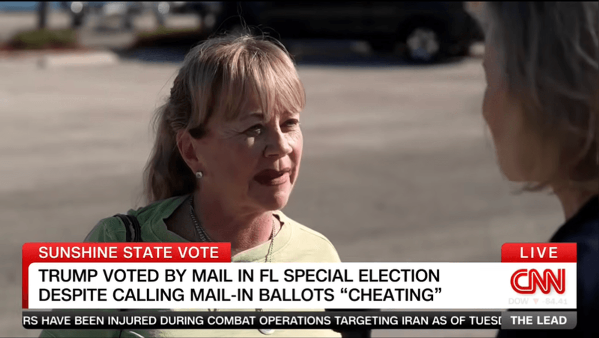 'Terrible!' Republican voter rips Trump for voting by mail in local Florida election