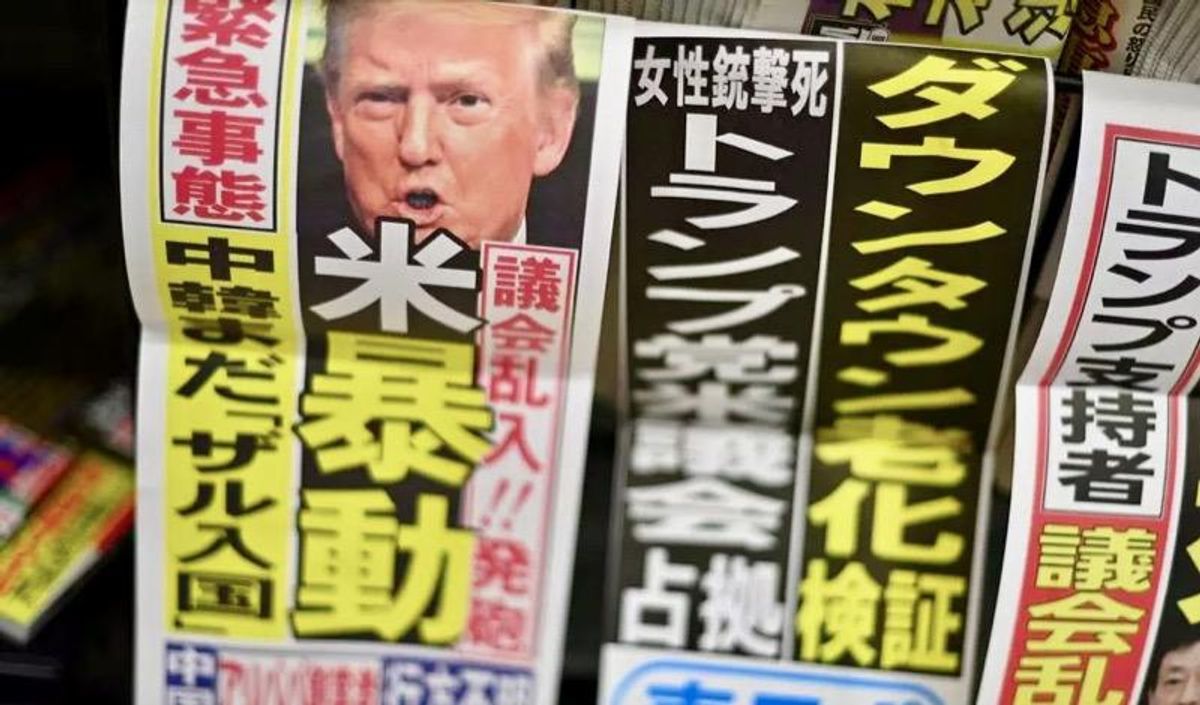'Democracy under siege': International press condemn Trump