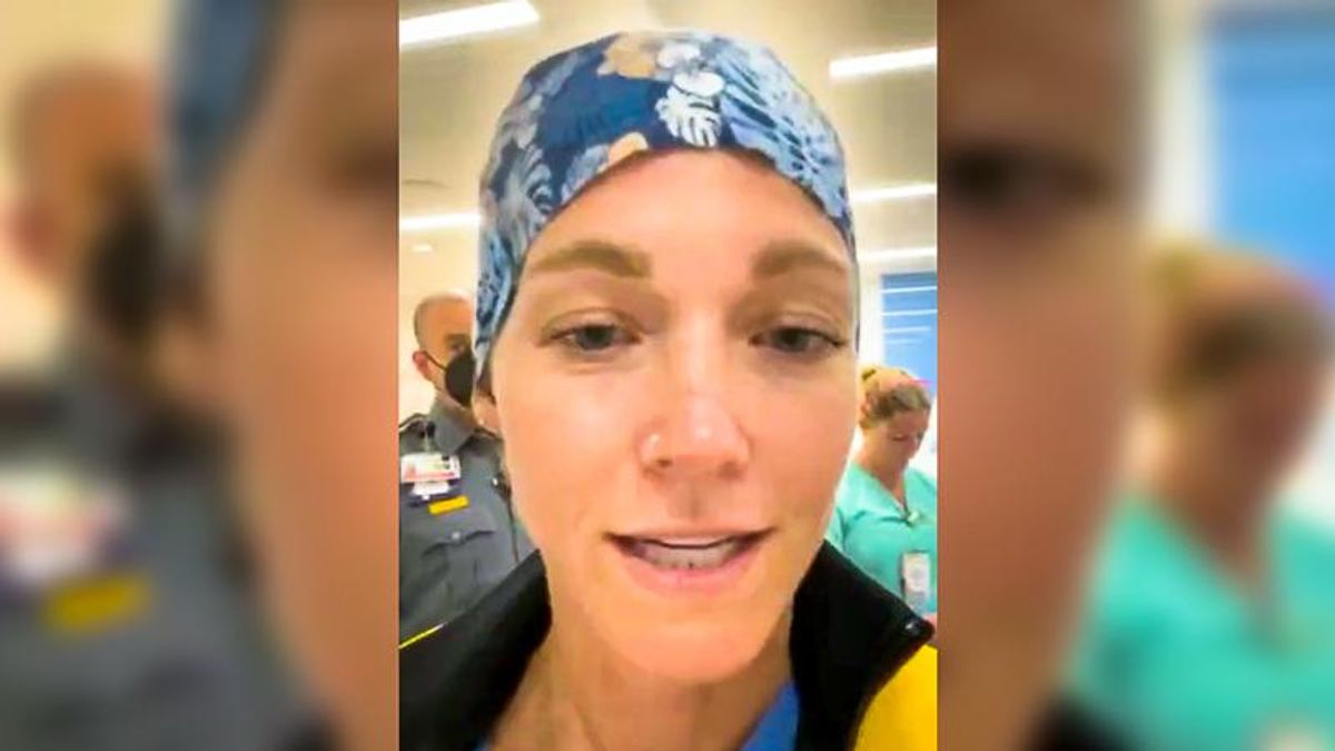 Anti-vax nurse films herself being escorted out of Kaiser Permanente for refusing vaccine