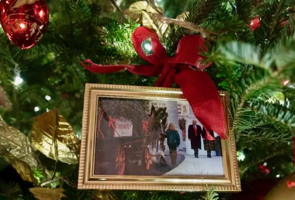 Trump is back -- on the Bidens' Christmas tree