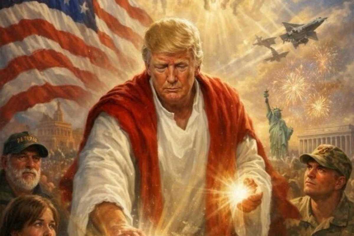 Creator of 'blasphemous' Jesus image is 'riding Trump's coattails' as MAGA troll: expert