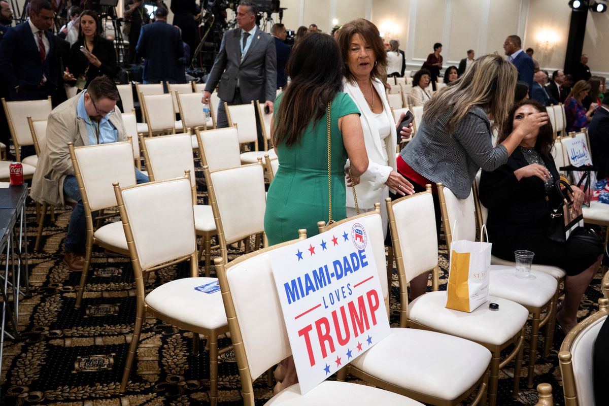 Latino crowd cheers as Trump repeats attack on 'enemy from within'