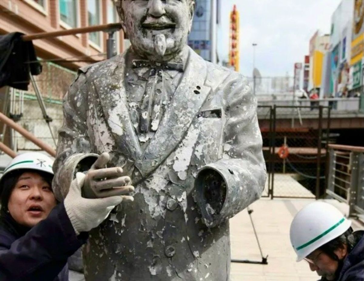 'Curse of the Colonel' KFC statue disposed of in Japan