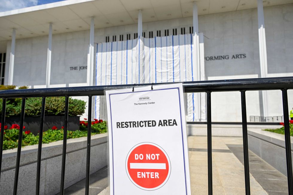 Leaked photographs reveal Trump's name has been removed from the Kennedy Center