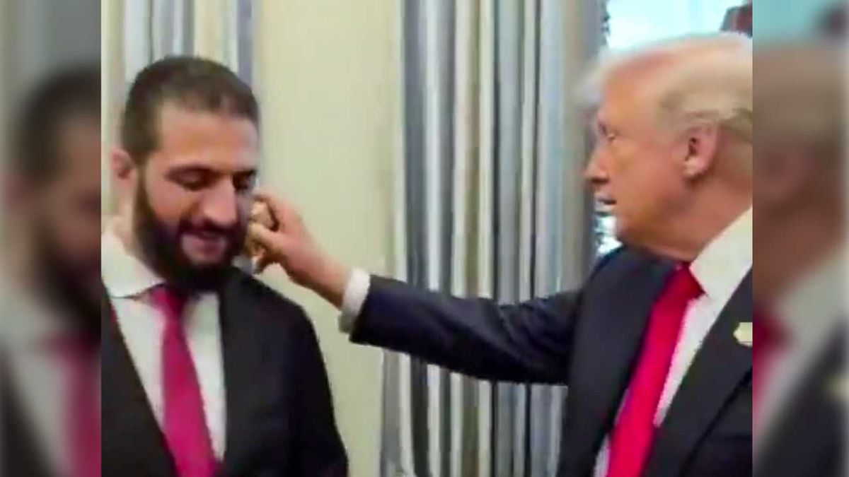Trump sprays perfume on Syrian leader as he asks 'How many wives' he has