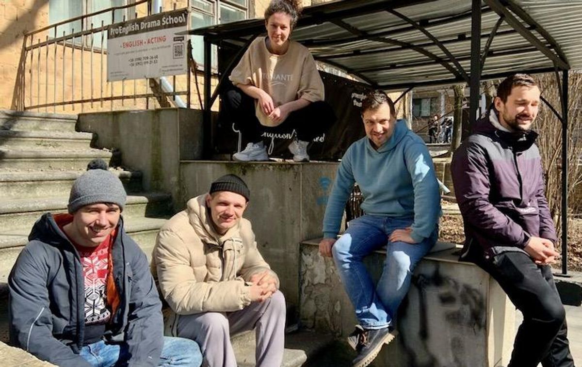 A tiny English-language Kyiv theatre turned 'art shelter' goes to war