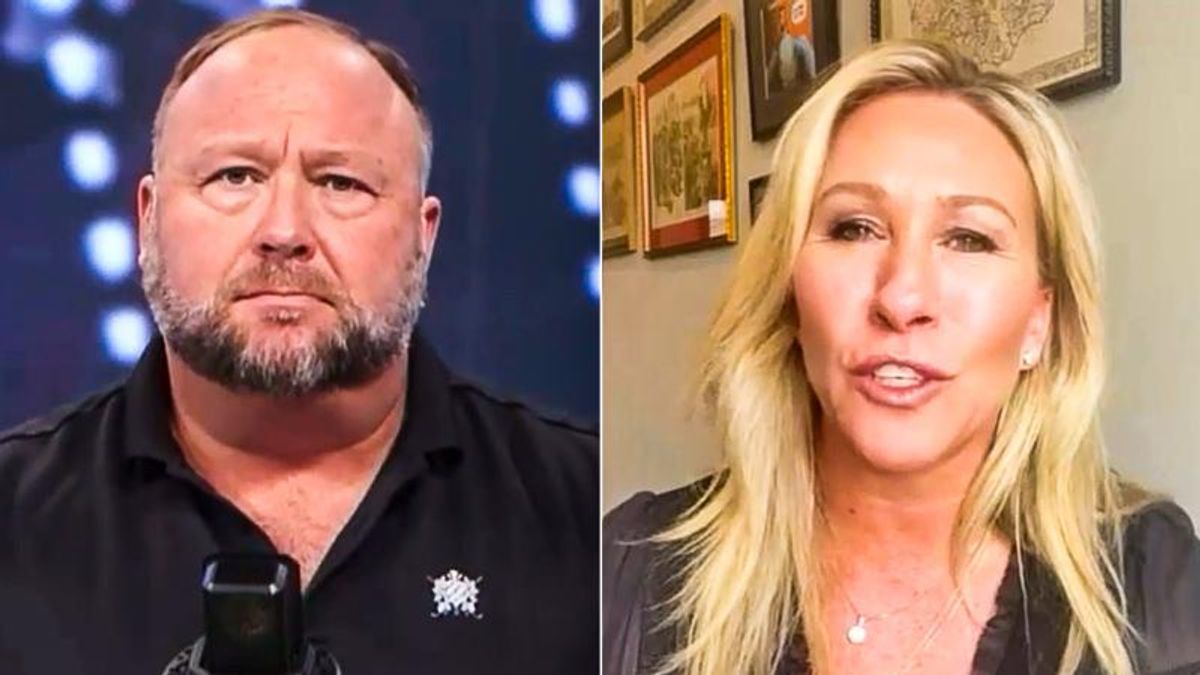 Marjorie Taylor Greene helps Alex Jones promote conspiracy theory claiming '90% population reduction by 2030'