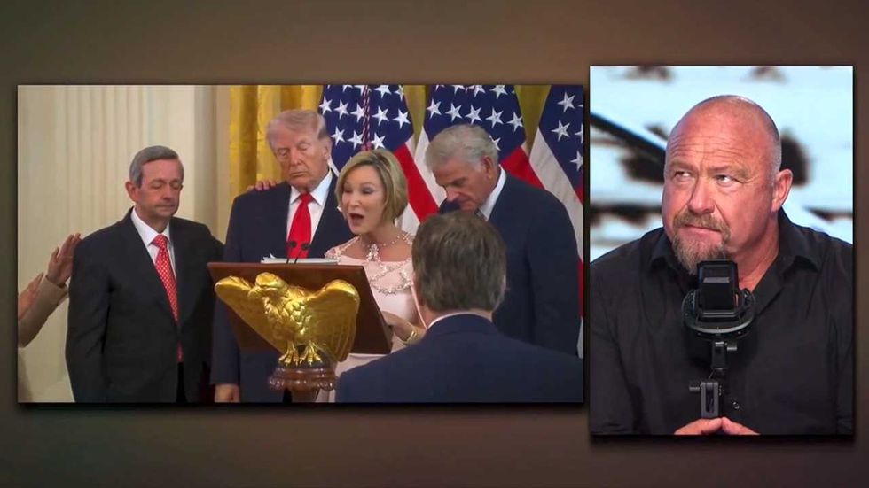'Pretty shocking stuff': Alex Jones aghast as​ Trump likened to Jesus at White House event