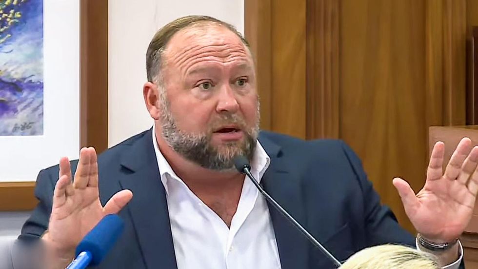Alex Jones confronted in court with video of him saying Sandy Hook was 'fake with actors'