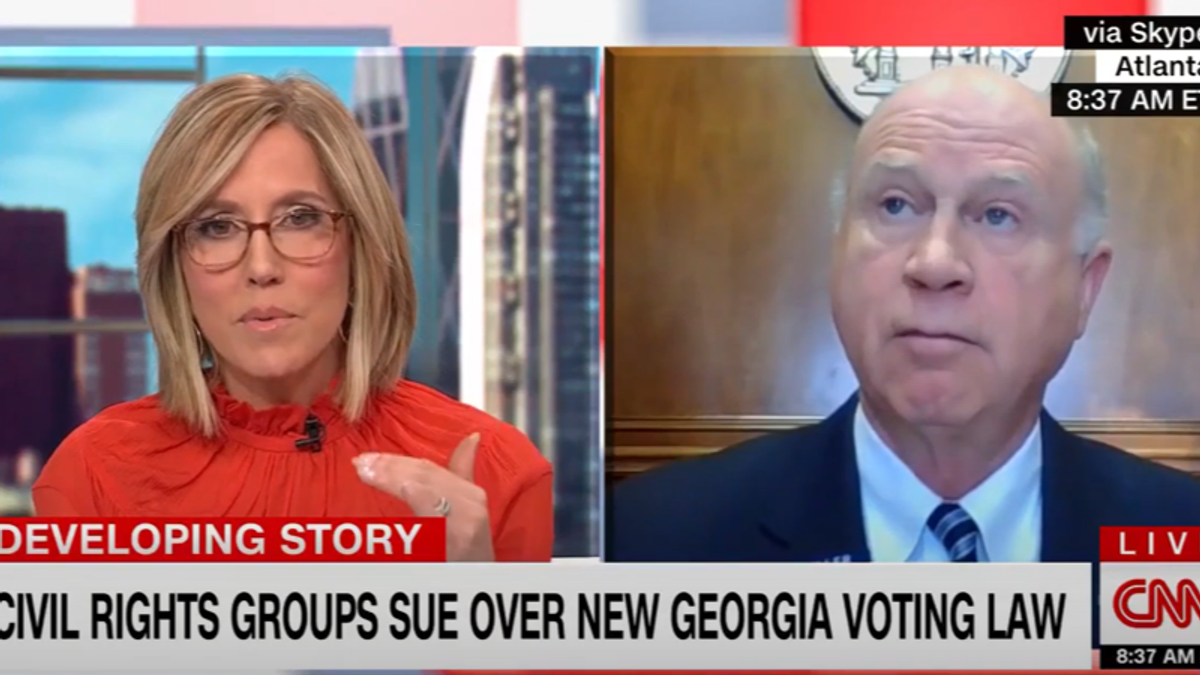 CNN's Alisyn Camerota clashes with Georgia Republican over new voting restrictions