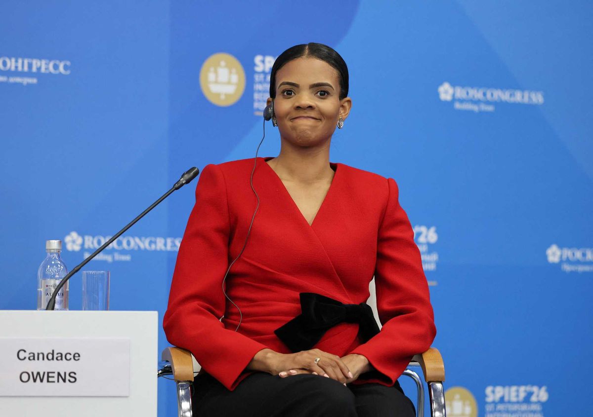 Right-wing civil war explodes at 'woke Reich traitor' Candace Owens speaking in Russia