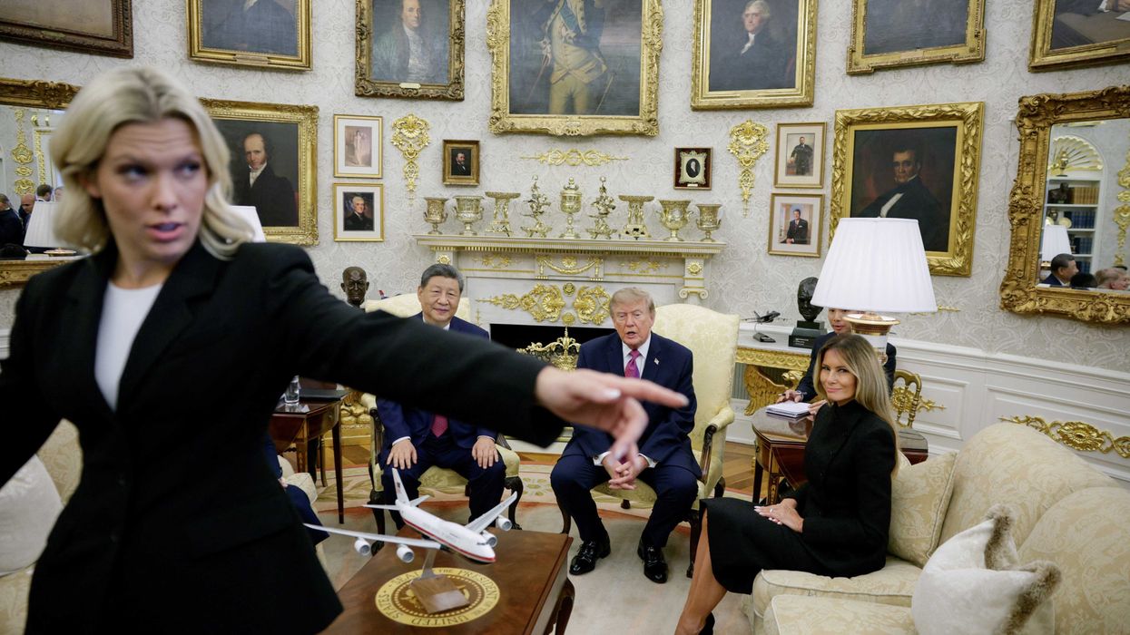 'Chaos' as MAGA reporters shoved by Chinese press while Trump calls them 'friendliest'