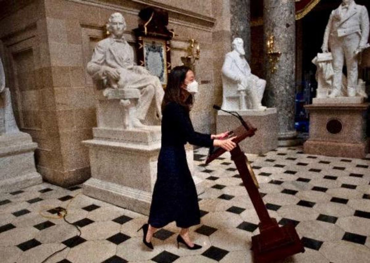 Nancy Pelosi's stolen lectern back at the Capitol