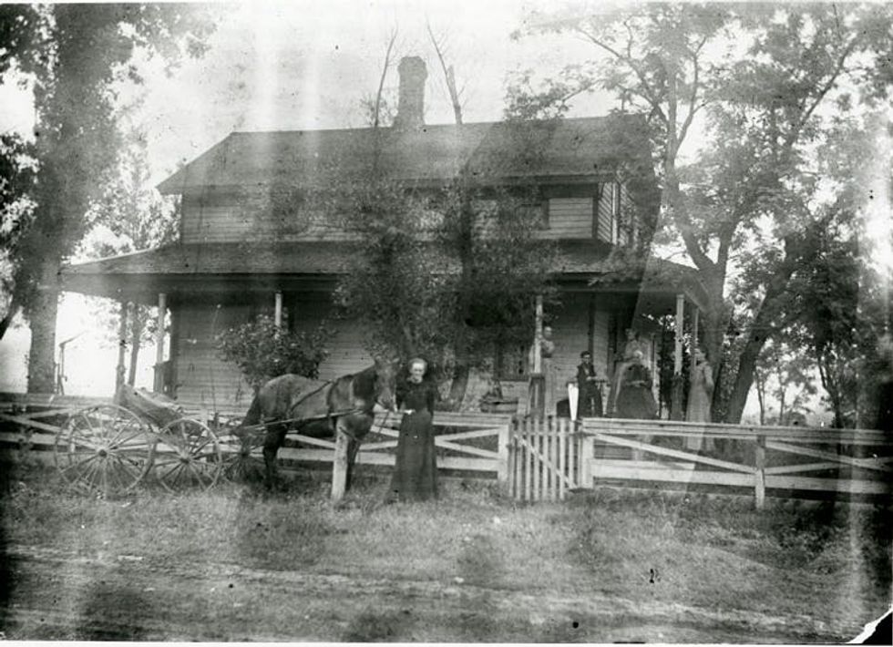 An old Wisconsin farmhouse around the Civil War period.