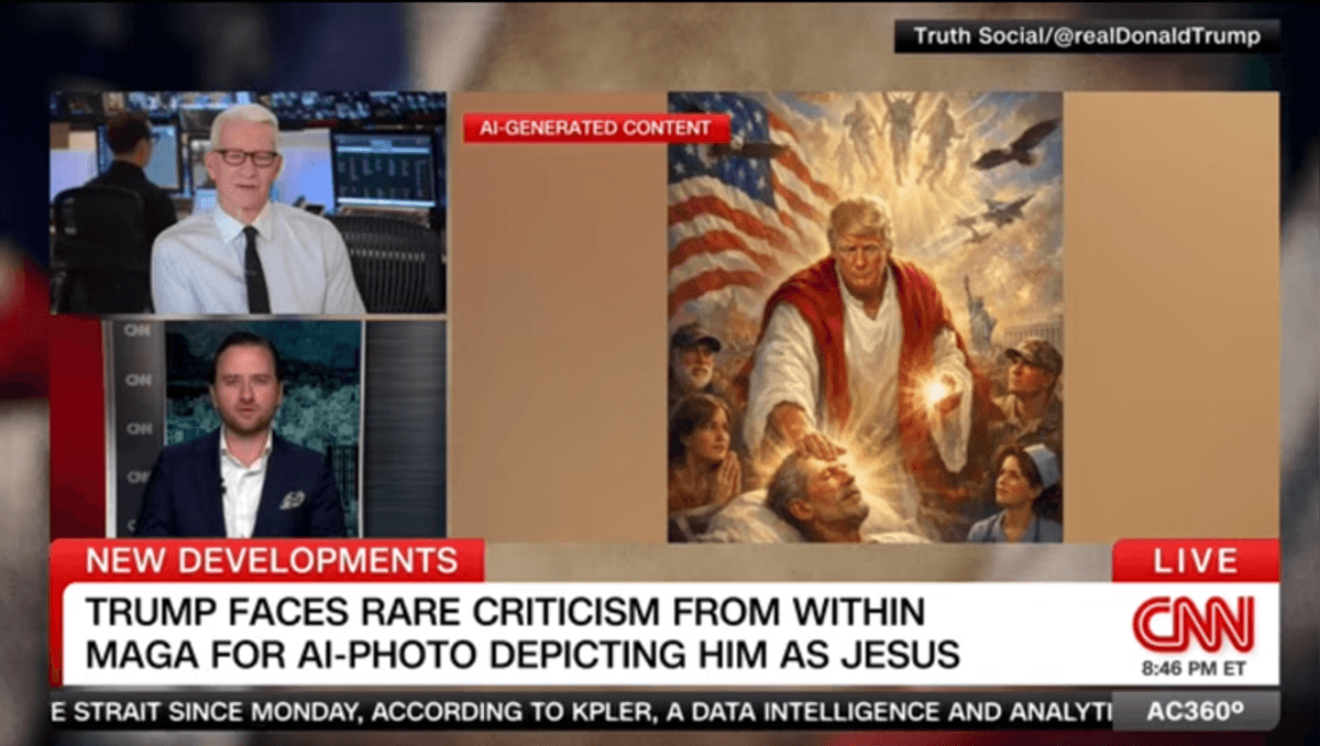 'Really?' Anderson Cooper dumbfounded as ex-Trump official contorts to defend 'Jesus' post