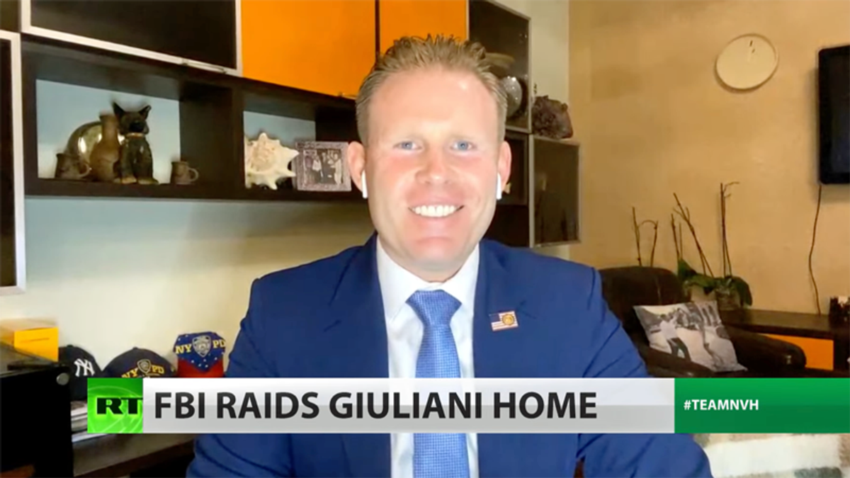 Giuliani's son tells Russian state TV people don't want to live in America after FBI raided his dad