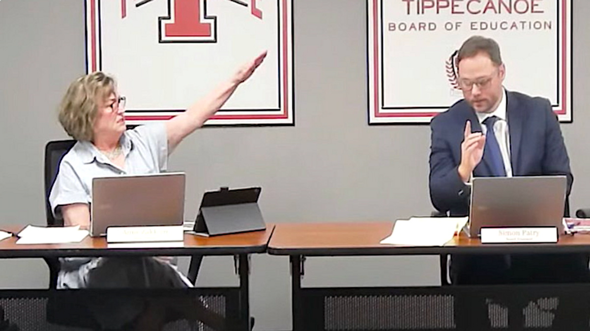 Nazi salute catches school board members by surprise at contentious Ohio meeting