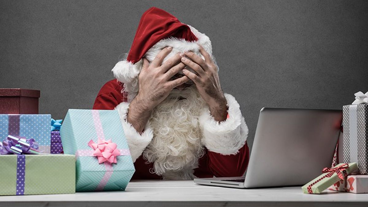 annoyed disgusted frustrated santa