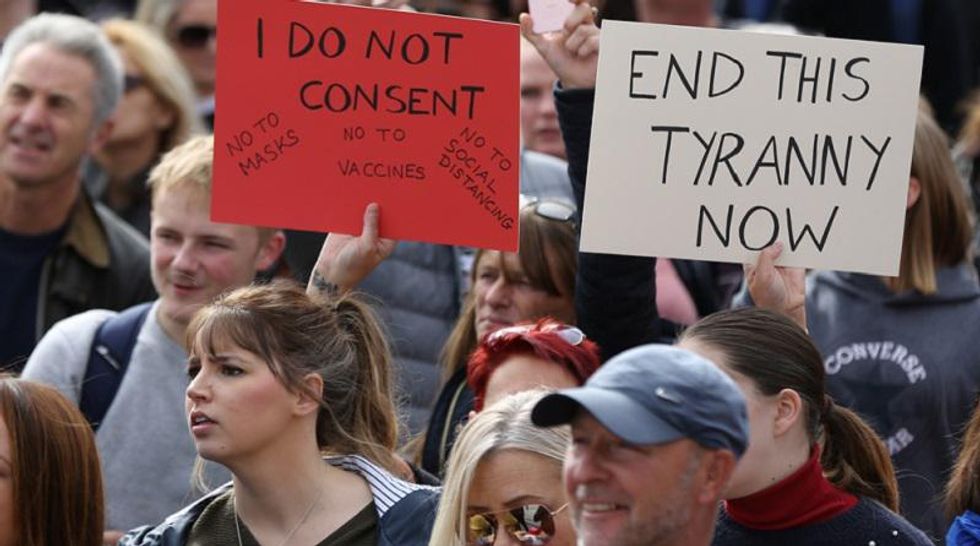 Anti-maskers protest local library for making 'health and safety' its 'highest priority'