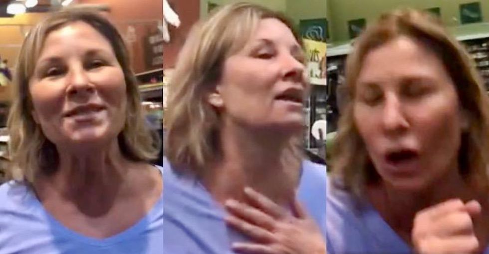 Employer of anti-masker who 'deliberately' coughed on supermarket shoppers announces she 'no longer works' there