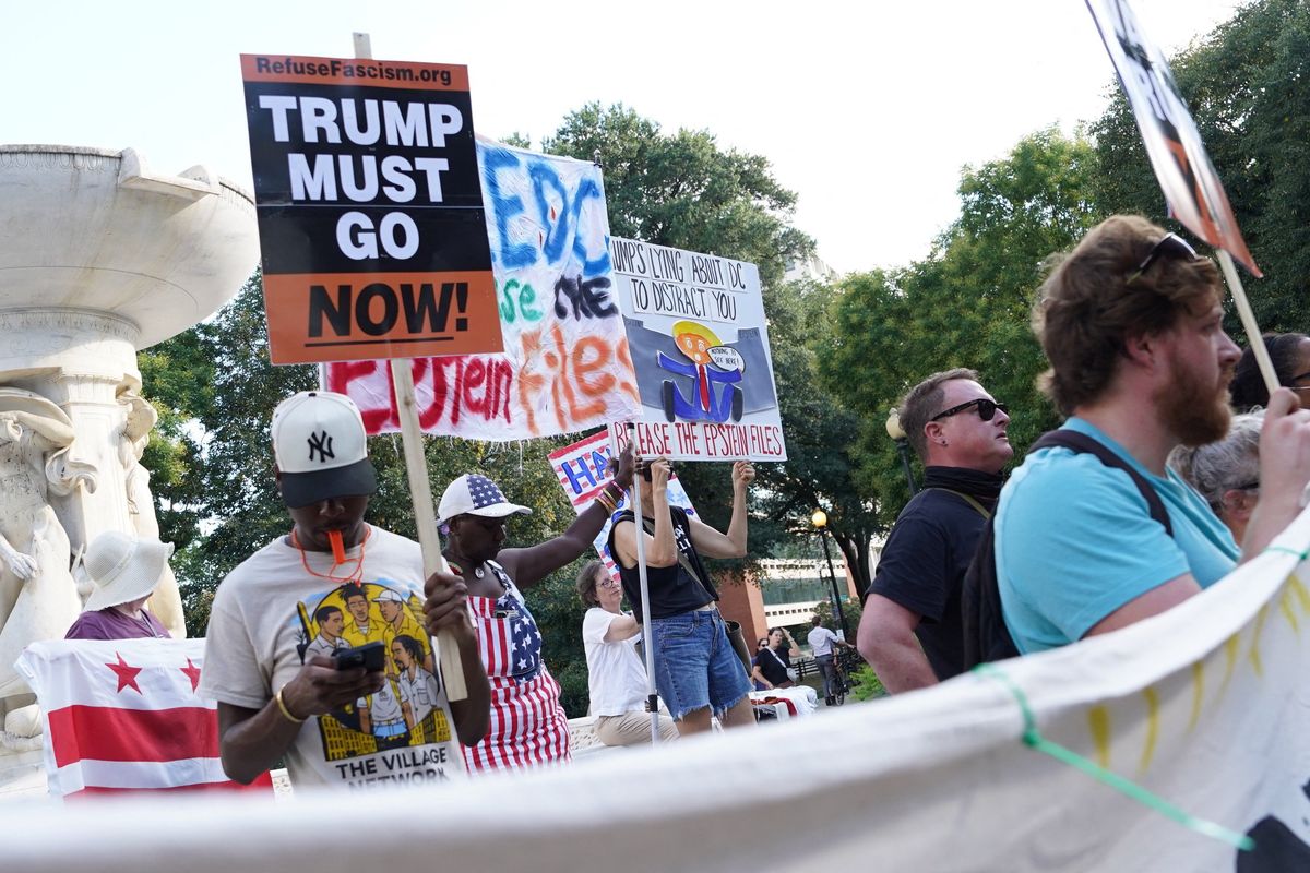 Anti-Trump protesters