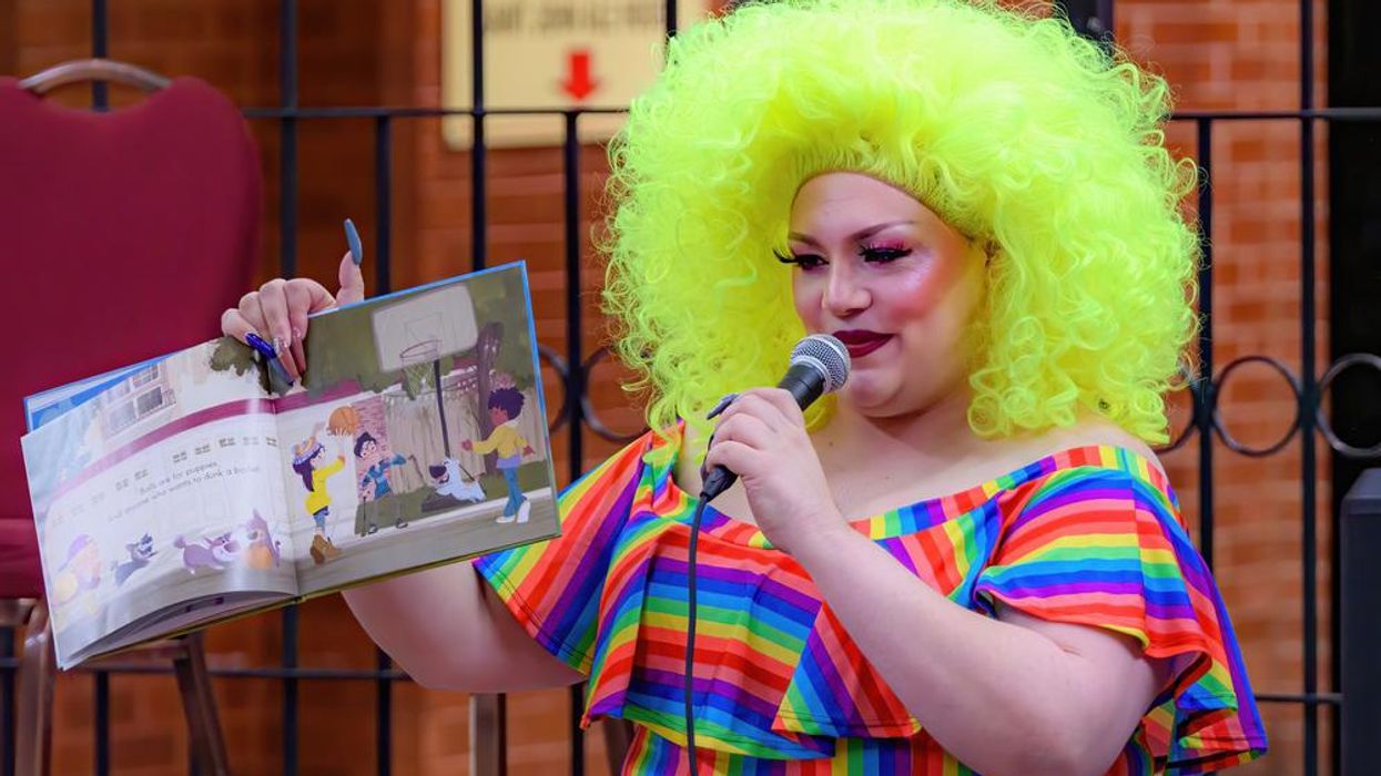 Drag queen allies use a new tactic to block right-wing protesters from library story hour