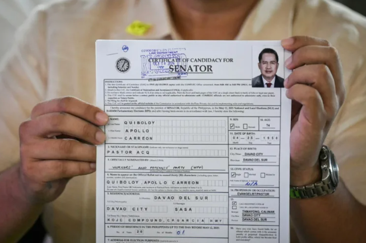 Pastor wanted by U.S. for sex trafficking to run for Philippine senate