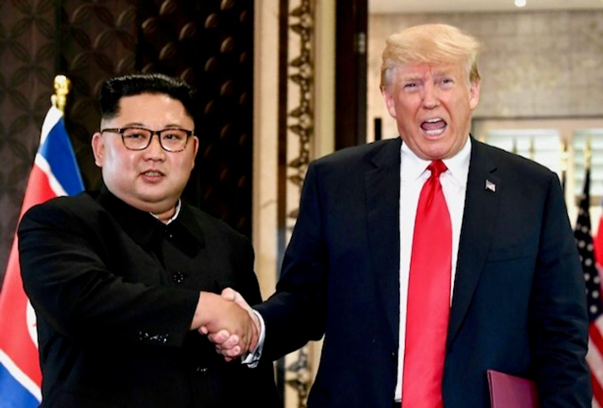 'He's upset that I'm not there': Trump bizarrely praises 'very strong' Kim Jong Un
