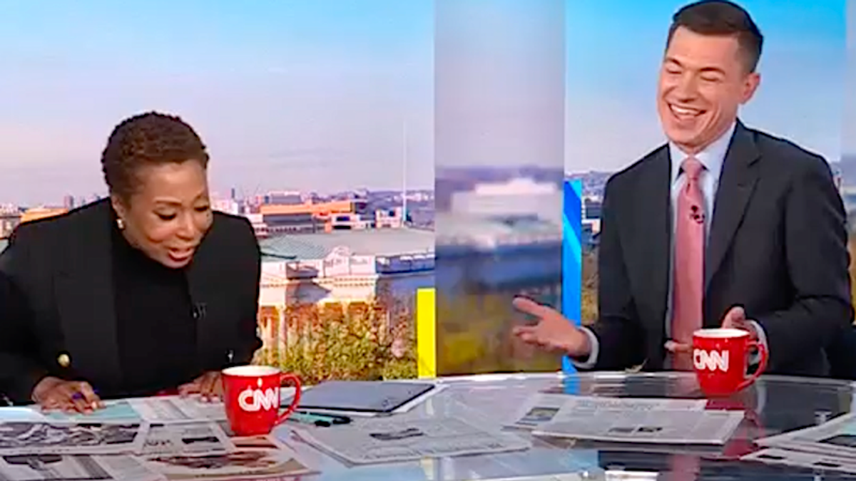 CNN host laughs out loud at conservative's flailing Trump defense