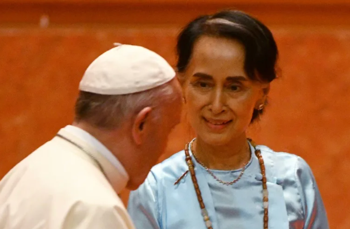 Pope offers refuge to Myanmar's jailed Suu Kyi: report