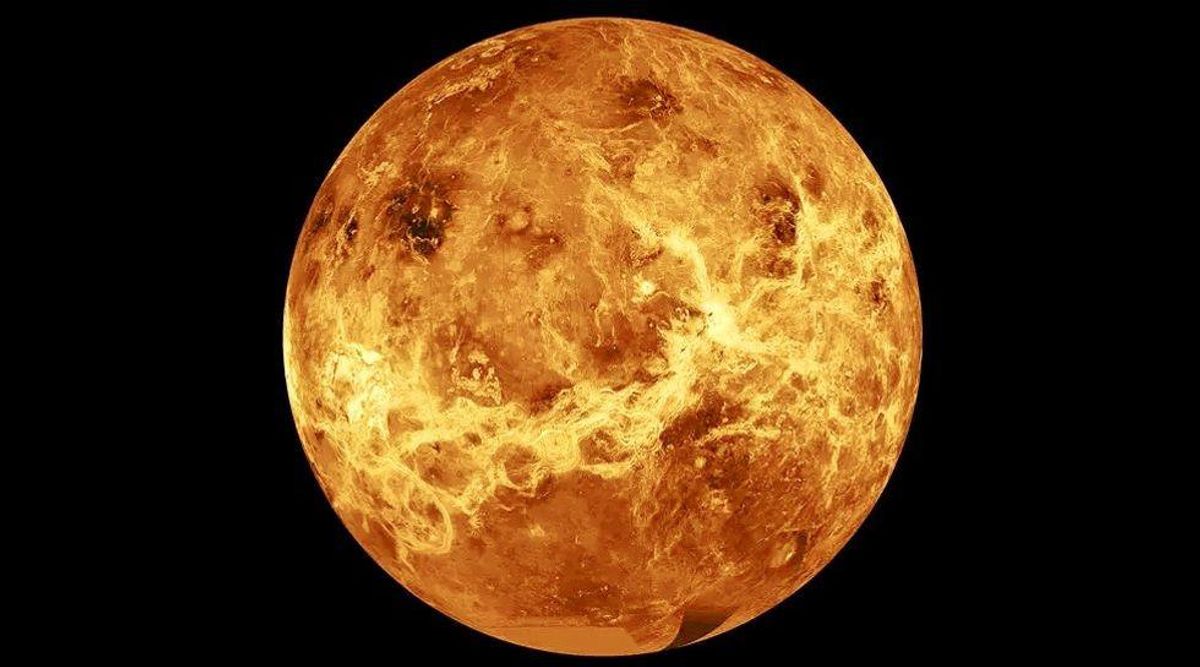 The surface of Venus is cracked and moves like ice floating on the ocean – likely due to tectonic activity