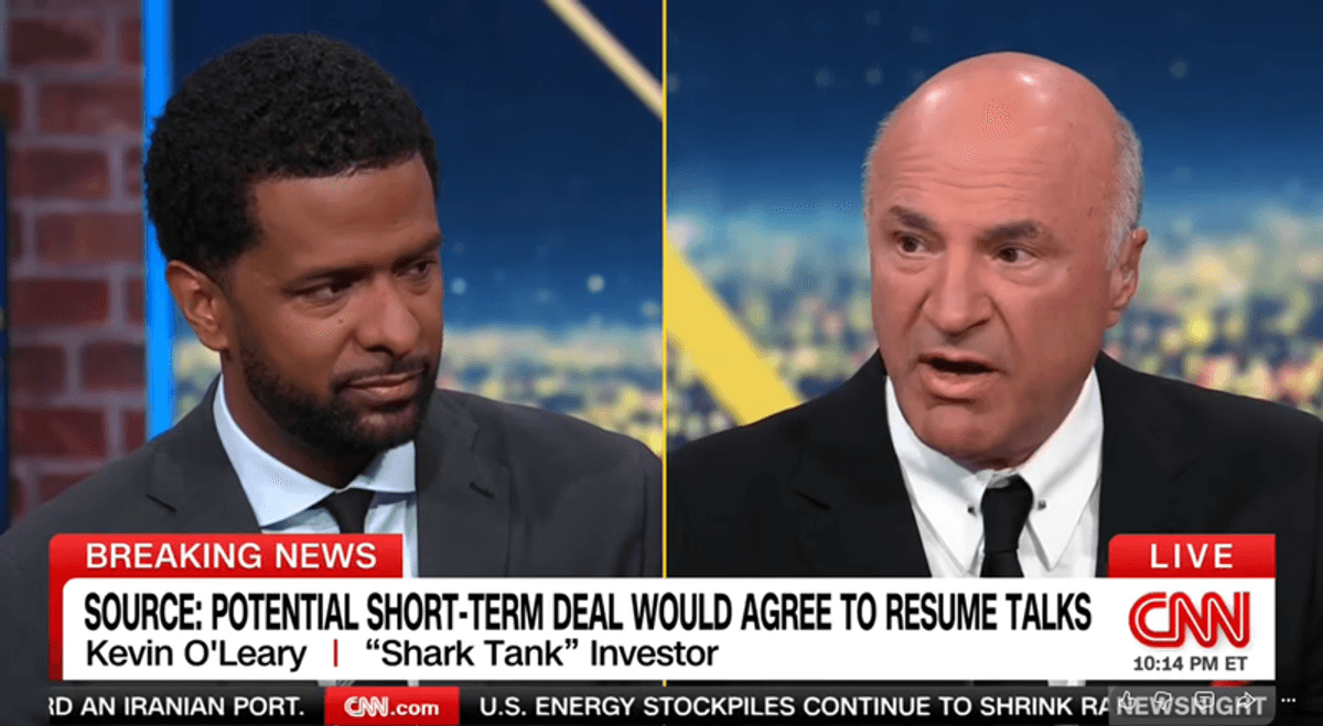 'You just said a bunch of nothing!' Kevin O'Leary sparks uproar on CNN over war costs