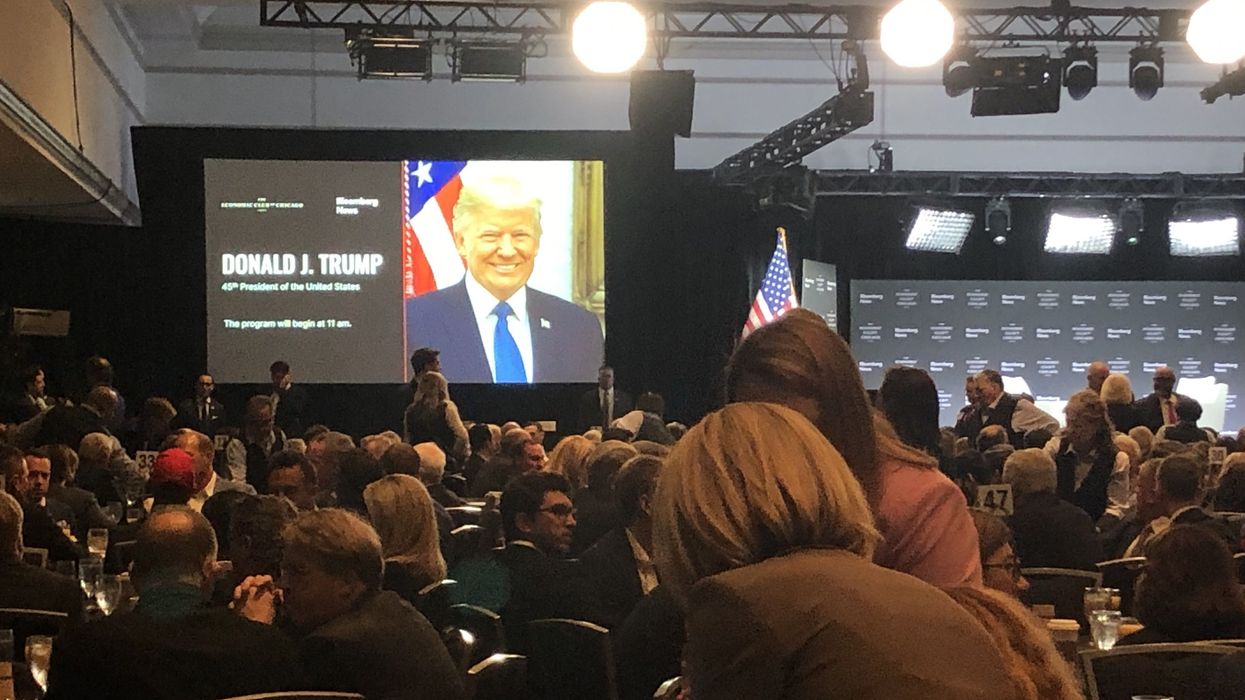 'Normally there’s twice as many people': Guests await Trump Chicago speech on the economy