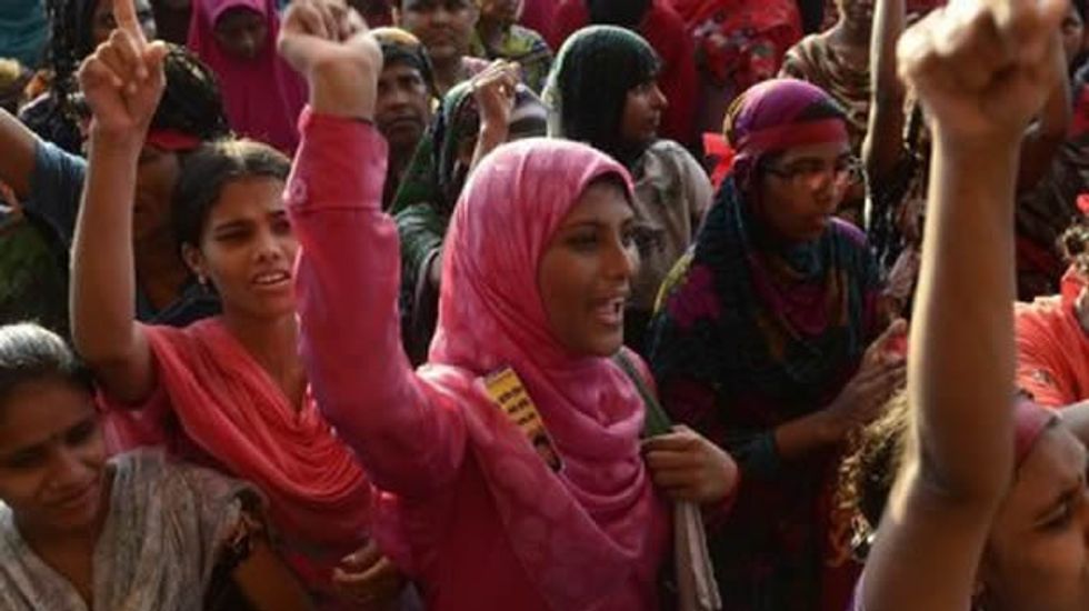 Factories ablaze as Bangladesh garment workers protest