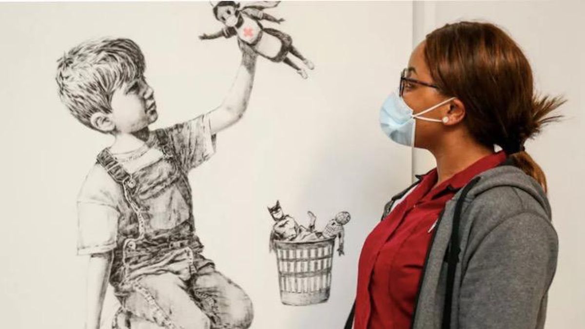 Banksy painting to raise millions for UK health service