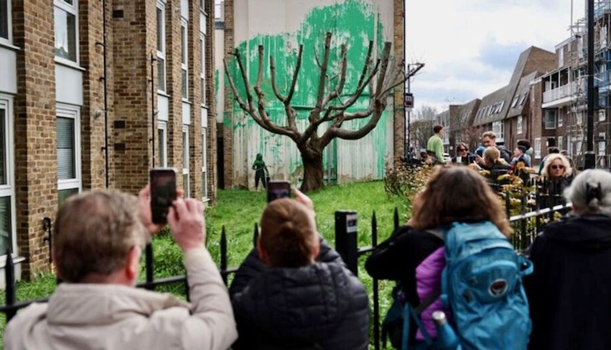 Banksy mural to be protected after London paint attack