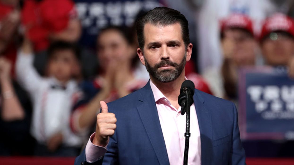 Trump Jr destroyed for sporting swag from militia group under FBI probe for Capitol riot