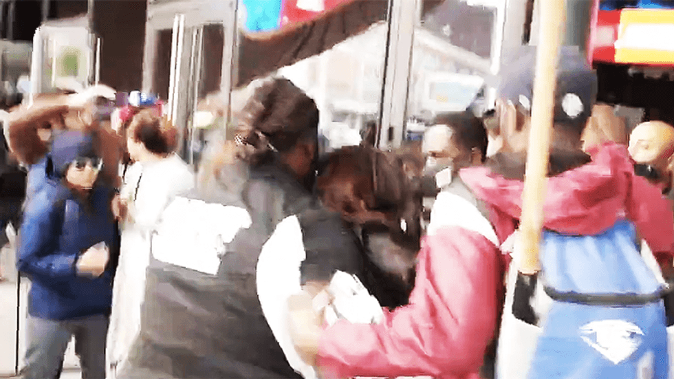 Brooklyn Nets forced to lockdown the Barclay's Center after protesters clash over Kyrie Irving