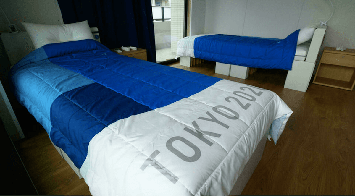 Daily tests, cardboard beds: 24 hours at Tokyo's Olympic Village