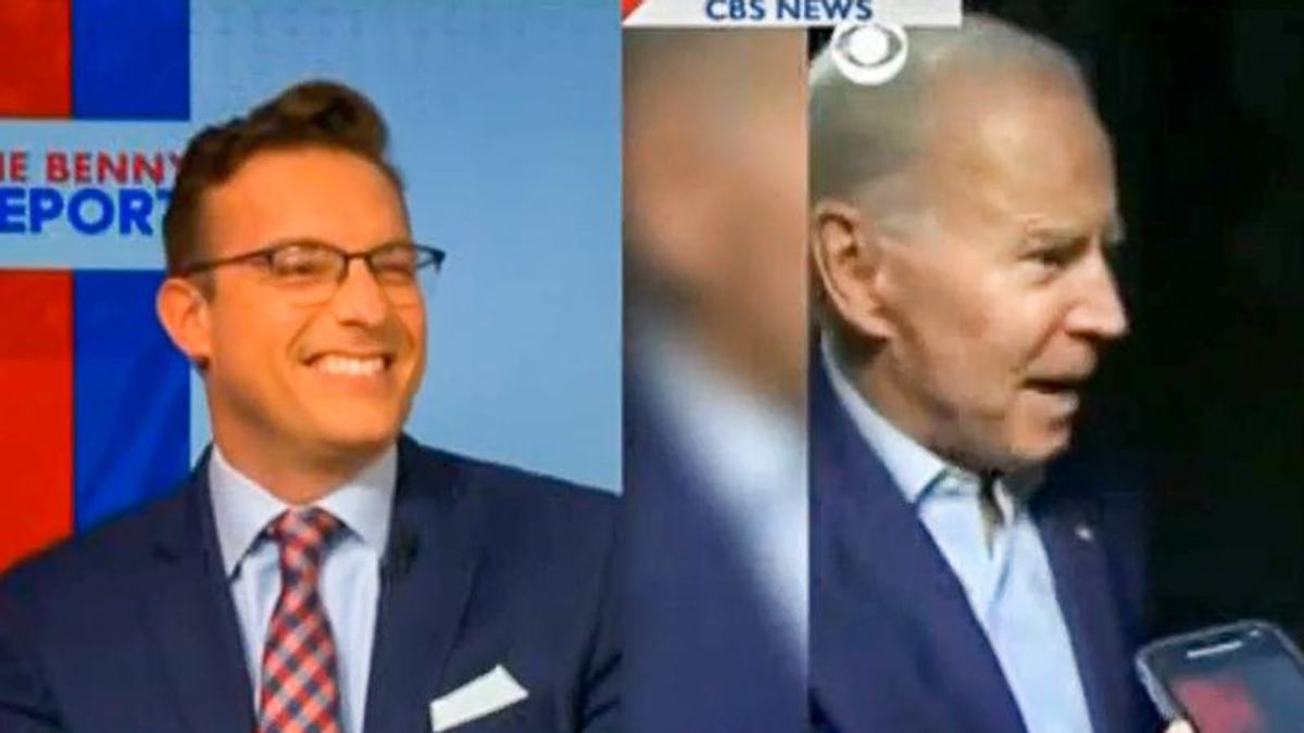 Newsmax adds laugh track to Biden stuttering to prove it's funny