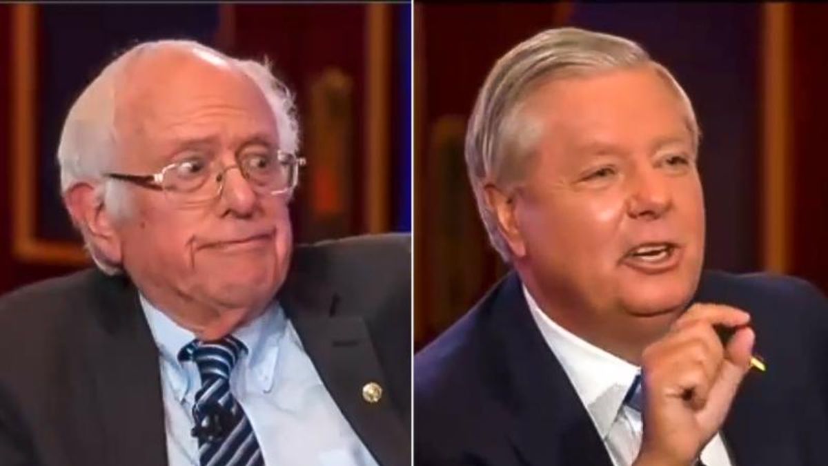 WATCH: Bernie Sanders scolds Lindsey Graham for backing candidates who push Trump's election lies