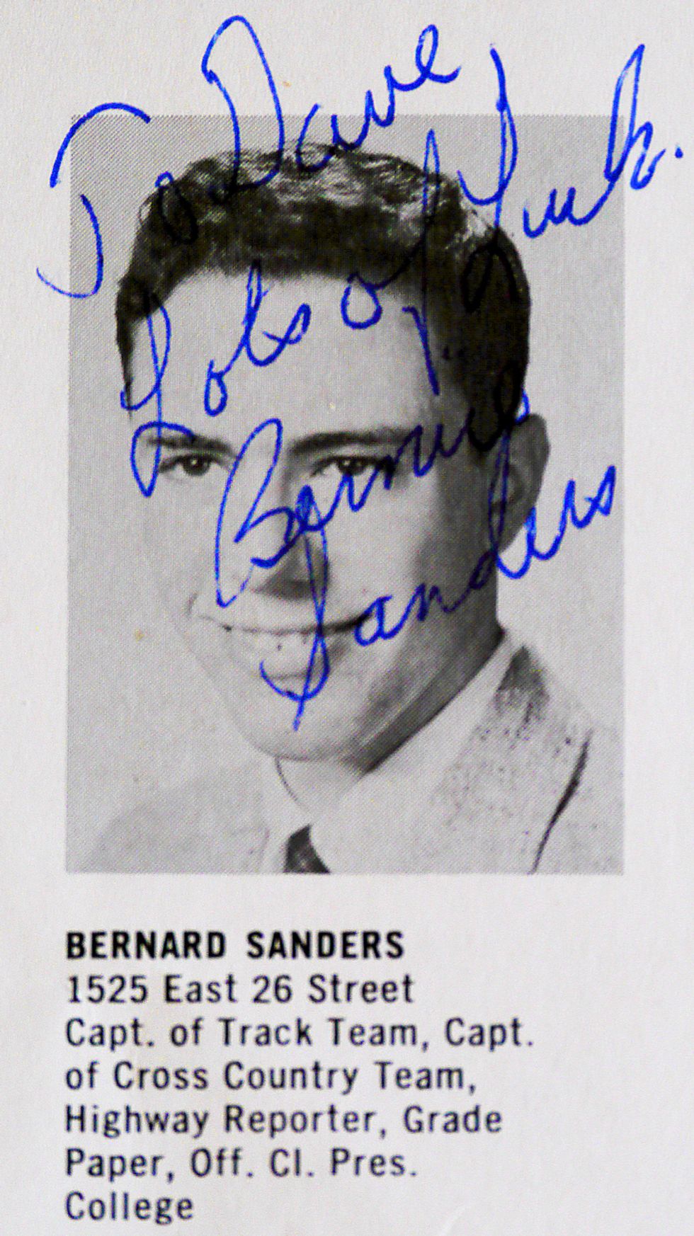 Bernie yearbook