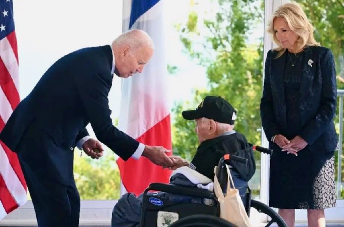 Biden warns democracy 'at risk' as leaders mark D-Day