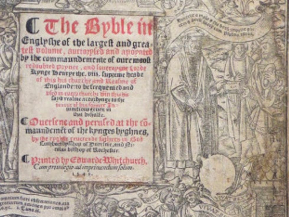 Black and white image of title page with coat of arms blanked out.
