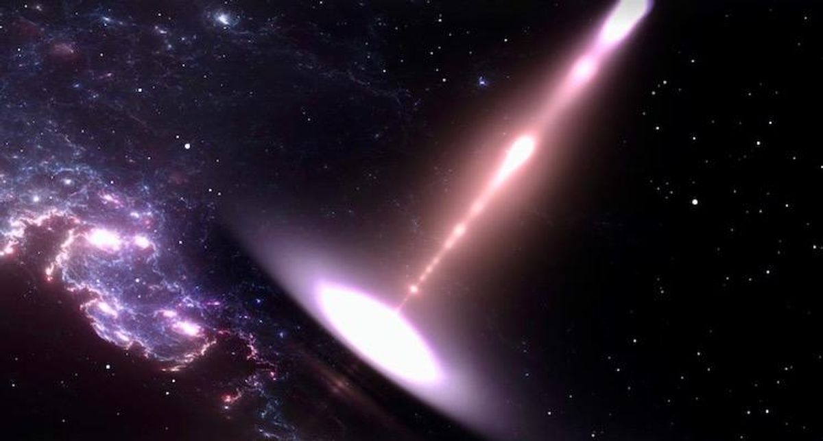 Astronomers have detected one of the biggest black hole jets in the sky