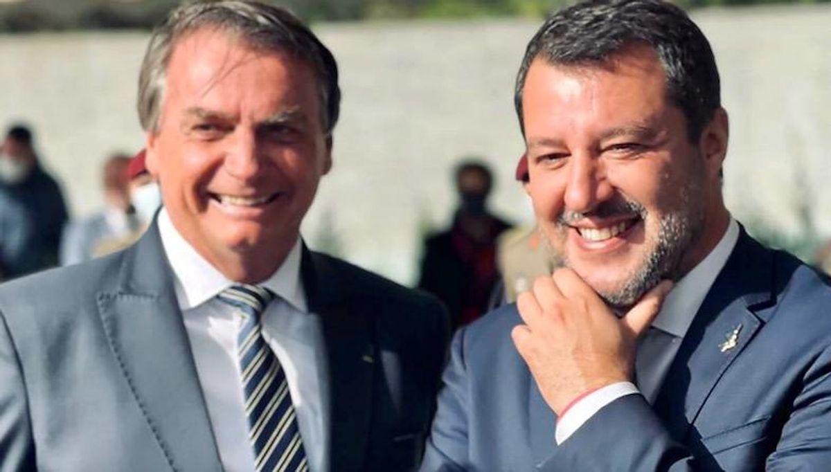Brazil's Bolsonaro meets Italy far-right leader