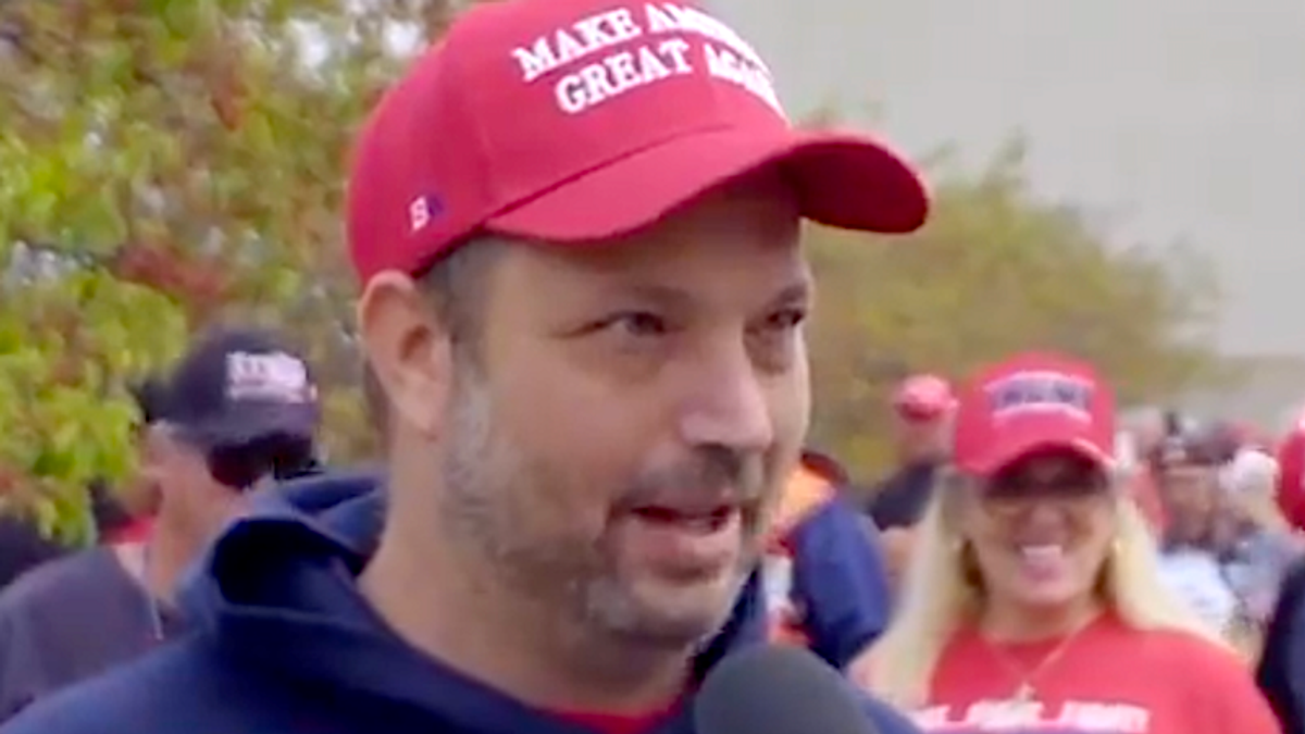 MAGA fan cites 'yard signs' and 'Facebook' to predict Trump election win